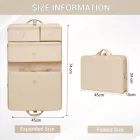 Miss Lulu London POK2523 - Kono 6-in-1 Hänge-Reiseorganizer-Táska, Tragbares faltbares Packwürfel-szett  gurulós táska-Einschub - bézs