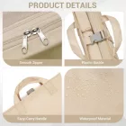 Miss Lulu London POK2523 - Kono 6-in-1 Hänge-Reiseorganizer-Táska, Tragbares faltbares Packwürfel-szett  gurulós táska-Einschub - bézs
