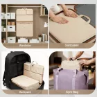 Miss Lulu London POK2523 - Kono 6-in-1 Hänge-Reiseorganizer-Táska, Tragbares faltbares Packwürfel-szett  gurulós táska-Einschub - bézs