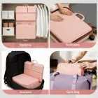 Miss Lulu London POK2523 - Kono 6-in-1 Hänge-Reiseorganizer-Táska, Tragbares faltbares Packwürfel-szett  gurulós táska-Einschub - rózsaszín