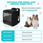 Miss Lulu London PTD2440 - Dogat ÖSSZEHAJTHATÓ és tartós Haustier-Rucksacktrage utazótáska  Katzen és apró Hunde - fekete