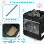 Miss Lulu London PTD2440 - Dogat ÖSSZEHAJTHATÓ és tartós Haustier-Rucksacktrage utazótáska  Katzen és apró Hunde - fekete