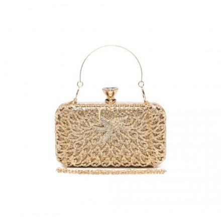Miss Lulu London S2227 - Funkelnd klasszikus női pénztárca alkalmi táska arany