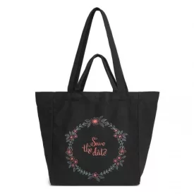   Miss Lulu London S2316 - tartós vitorlavászon Einkaufen válltáska táska - fekete