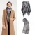 Miss Lulu London S6430 - női Mode Langer sál Gitterquaste Winter Warm Lattice Großer sál - szürke