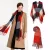 Miss Lulu London S6430 - női Mode Langer sál Gitterquaste Winter Warm Lattice Großer sál - Rot