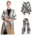 Miss Lulu London S6433 - akril Mode női Langer sál Gitternetz Quaste Winter Warm Überdimensionaler sál - szürke