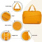 Miss Lulu London TVK2444 - Kono Wasserabweisende utazótáska  laptopzseb, multifunktionale bevásárló táska  Geschäftsreisen és Wochenendausflüge, nagy Kapazität  férfi és női - sárga
