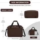 Miss Lulu London TVK2526 - Kono Geräumige, airline-taugliche Kabinen-utazótáska (40 × 30 × 20 cm) - Weekender  U-cipzár-Öffnung - barna