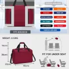 Miss Lulu London TVK2526 - Kono Geräumige, airline-taugliche Kabinen-utazótáska (40 × 30 × 20 cm) - Weekender  U-cipzár-Öffnung - Burgund