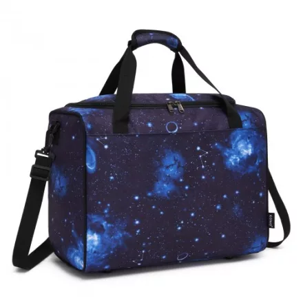 Miss Lulu London TVK2526 - Kono Geräumige, airline-taugliche Kabinen-utazótáska (40 × 30 × 20 cm) - Weekender  U-cipzár-Öffnung - Galaxie kék