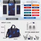 Miss Lulu London TVK2526 - Kono Geräumige, airline-taugliche Kabinen-utazótáska (40 × 30 × 20 cm) - Weekender  U-cipzár-Öffnung - Galaxie kék