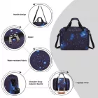 Miss Lulu London TVK2526 - Kono Geräumige, airline-taugliche Kabinen-utazótáska (40 × 30 × 20 cm) - Weekender  U-cipzár-Öffnung - Galaxie kék