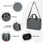 Miss Lulu London TVK2526 - Kono Geräumige, airline-taugliche Kabinen-utazótáska (40 × 30 × 20 cm) - Weekender  U-cipzár-Öffnung - szürke