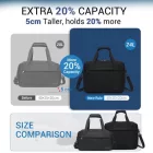 Miss Lulu London TVK2560 - Kono utazótáska  großer Kapazität 40×30×20 cm-Airline-approved Unterseat Kabinentasche, perfekt  Fitness, Reisen és Wochenendausflüge - fekete