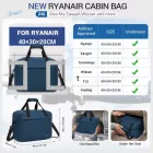 Miss Lulu London TVK2560 - Kono utazótáska  großer Kapazität 40×30×20 cm-Airline-approved Unterseat Kabinentasche, perfekt  Fitness, Reisen és Wochenendausflüge - Marineblau