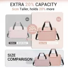 Miss Lulu London TVK2560 - Kono utazótáska  großer Kapazität 40×30×20 cm-Airline-approved Unterseat Kabinentasche, perfekt  Fitness, Reisen és Wochenendausflüge - rózsaszín