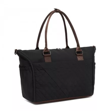 Miss Lulu London TVM2520 - Miss Lulu Stylische gestepptes, farblich abgesetztes Kabinenreisetasche  Trocken-Nass-Trennfach & gurulós táska-Schlitz - fekete