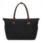Miss Lulu London TVM2520 - Miss Lulu Stylische gestepptes, farblich abgesetztes Kabinenreisetasche  Trocken-Nass-Trennfach & gurulós táska-Schlitz - fekete