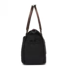 Miss Lulu London TVM2520 - Miss Lulu Stylische gestepptes, farblich abgesetztes Kabinenreisetasche  Trocken-Nass-Trennfach & gurulós táska-Schlitz - fekete
