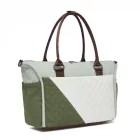 Miss Lulu London TVM2520 - Miss Lulu Stylische gestepptes, farblich abgesetztes Kabinenreisetasche  Trocken-Nass-Trennfach & gurulós táska-Schlitz - zöld és bézs