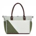 Miss Lulu London TVM2520 - Miss Lulu Stylische gestepptes, farblich abgesetztes Kabinenreisetasche  Trocken-Nass-Trennfach & gurulós táska-Schlitz - zöld és bézs