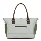 Miss Lulu London TVM2520 - Miss Lulu Stylische gestepptes, farblich abgesetztes Kabinenreisetasche  Trocken-Nass-Trennfach & gurulós táska-Schlitz - zöld és bézs