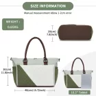 Miss Lulu London TVM2520 - Miss Lulu Stylische gestepptes, farblich abgesetztes Kabinenreisetasche  Trocken-Nass-Trennfach & gurulós táska-Schlitz - zöld és bézs