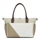 Miss Lulu London TVM2520 - Miss Lulu Stylische gestepptes, farblich abgesetztes Kabinenreisetasche  Trocken-Nass-Trennfach & gurulós táska-Schlitz - Khaki és bézs