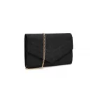 Miss Lulu London WTM2432 - Miss Lulu Luxuriös Umschlag-stílus Abend-Táska Clutch  elegáns Abnehmbarem Fém-Kettenriemen - fekete