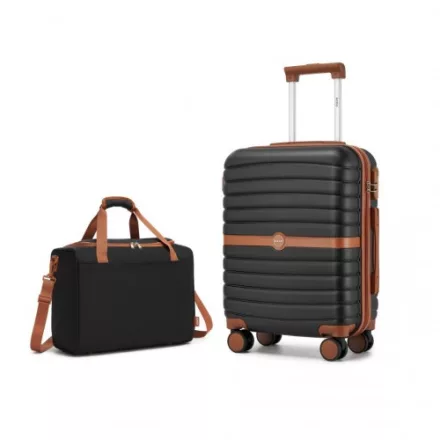 Miss Lulu London 2pcs utazó szett Cabin bőrönd és Cabin táska