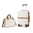 Miss Lulu London 2pcs utazó szett Cabin bőrönd és Cabin táska