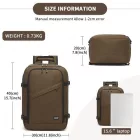 Miss Lulu London BPK2551 - Kono Flexibler Kabinen-hátizsák 30×20×40 –  15,6"-Laptop, bőrönd-Öffnung – perfekt  Urlaub, Geschäftsreisen & Pendeln – barna