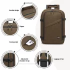 Miss Lulu London BPK2551 - Kono Flexibler Kabinen-hátizsák 30×20×40 –  15,6"-Laptop, bőrönd-Öffnung – perfekt  Urlaub, Geschäftsreisen & Pendeln – barna