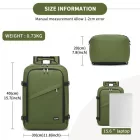 Miss Lulu London BPK2551 - Kono Flexibler Kabinen-hátizsák 30×20×40 –  15,6"-Laptop, bőrönd-Öffnung – perfekt  Urlaub, Geschäftsreisen & Pendeln – zöld