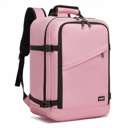Miss Lulu London BPK2551 - Kono Flexibler Kabinen-hátizsák 30×20×40 –  15,6"-Laptop, bőrönd-Öffnung – perfekt  Urlaub, Geschäftsreisen & Pendeln – rózsaszín