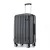 Miss Lulu London K1773-1L - Kono 24 Zoll csíkos ABS+PC-Hartschale bőrönd  360-fok-Spinner-Rädern - szürke