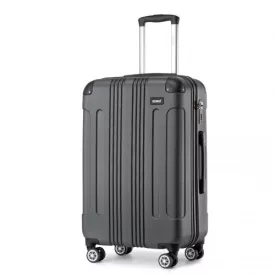   Miss Lulu London K1777-1L - Kono 28 Zoll ABS Leichtes Súly Kompakt Hartschale bőrönd  ausgedehnte Reisen - szürke