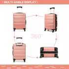 Miss Lulu London K1991-1L - Kono 24 Zoll Horizontales Design ABS-bőrönd  TSA-zár - Nackt