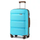 Miss Lulu London K2092L - Kono 20 Zoll Helles PP keményfalú-kézipoggyász in Kabinengröße - kék és barna