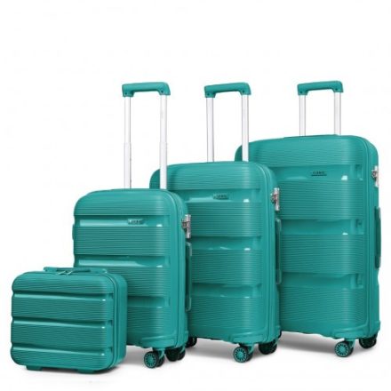 Miss Lulu London K2092L - Kono Helles Hartschale PP-bőrönd TSA-zár és bőrönd 4er szett klasszikus Kollekció kék