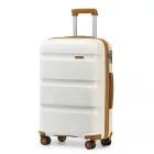 Miss Lulu London K2092L - Kono 24 Zoll világos Hard kagyló PP bőrönd - klasszikus Collection - Creme