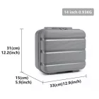 Miss Lulu London K2092L - Kono 14 Zoll Helles Hartschale PP sminkzseb - szürke