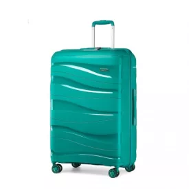   Miss Lulu London K2094L - Kono 28 Zoll könnyű Polypropylen bőrönd  TSA-zár - Blaugrün