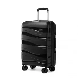   Miss Lulu London K2094L - Kono 24 Zoll könnyű Polypropylen bőrönd  TSA-zár - fekete