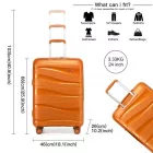 Miss Lulu London K2094L - Kono 24 Zoll könnyű Polypropylen bőrönd  TSA-zár - narancssárga