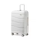 Miss Lulu London K2094L - Kono 24 Zoll könnyű Polypropylen bőrönd  TSA-zár - Creme Weiß