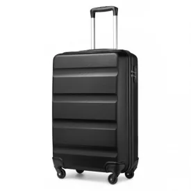   Miss Lulu London K2191L - Kono 19 Zoll Kabinengröße Handgepäckkoffer - Stromlinienförmig Leichtes Súly ABS Hardshell  Sicher TSA-zár - fekete