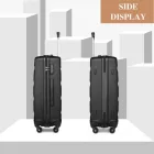 Miss Lulu London K2191L - Kono 24 Zoll Einchecken bőrönd - Stromlinienförmig ABS Hardshell bőrönd  biztonságos TSA-zár - fekete