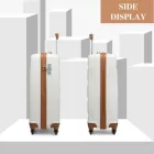 Miss Lulu London K2191L - Kono 19 Zoll Kabinengröße Handgepäckkoffer - Stromlinienförmig Leichtes Súly ABS Hardshell  Sicher TSA-zár - Creme